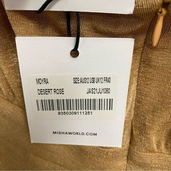 MISHA Moyra Jumpsuit Desert Rose
Tan Draped soft stretch Revolve US 8 - Picture 10 of 11